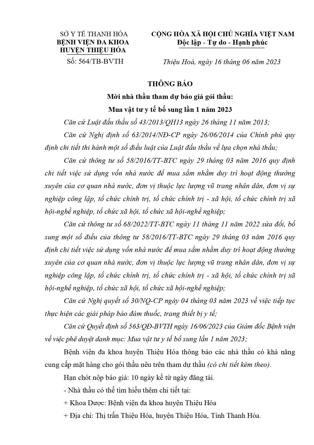 6. Thư mời BG mua VTYT bổ sung lần 1  NĂM 2023_page-0001.jpg