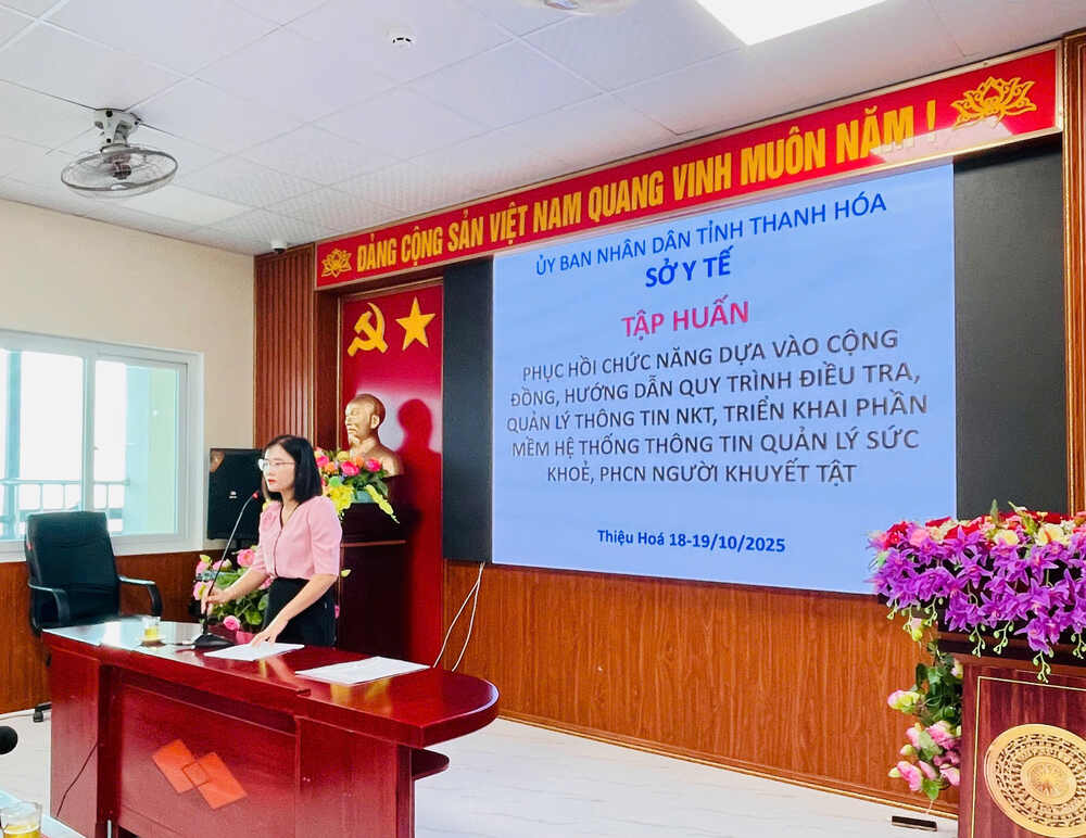 BVĐK Thiệu Hóa tổ chức Hội nghị tập huấn Phục hồi chức năng do Sở Y tế Thanh Hóa chủ trì