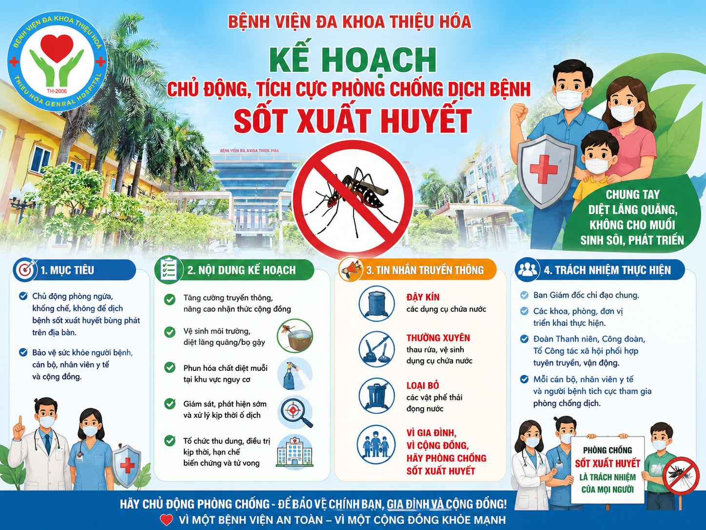 KẾ HOẠCH - Chủ động, tích cực phòng chống dịch bệnh Sốt xuất huyết