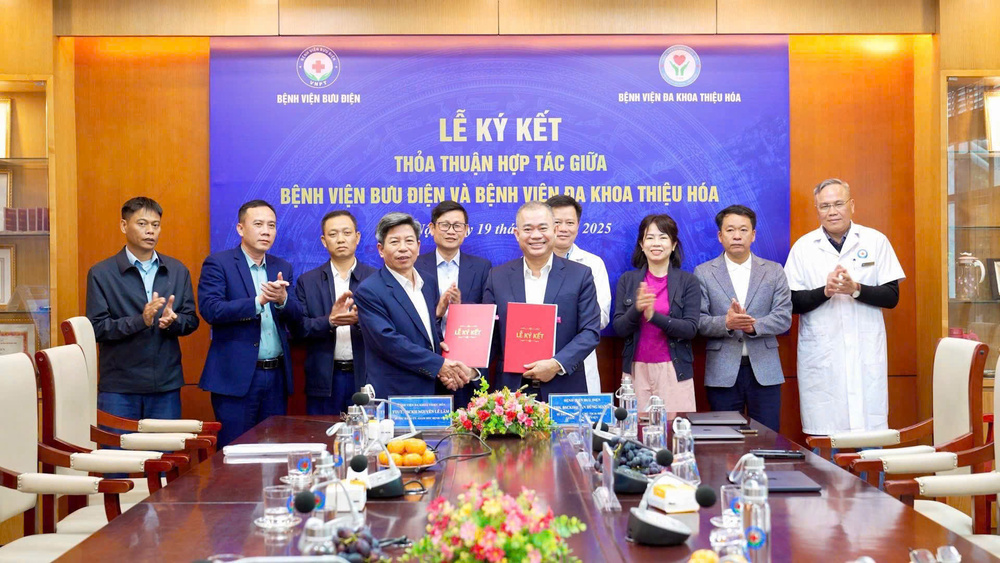 BVĐK Thiệu Hóa ký thỏa thuận hợp tác chuyên môn với Bệnh viện Bưu điện Hà Nội