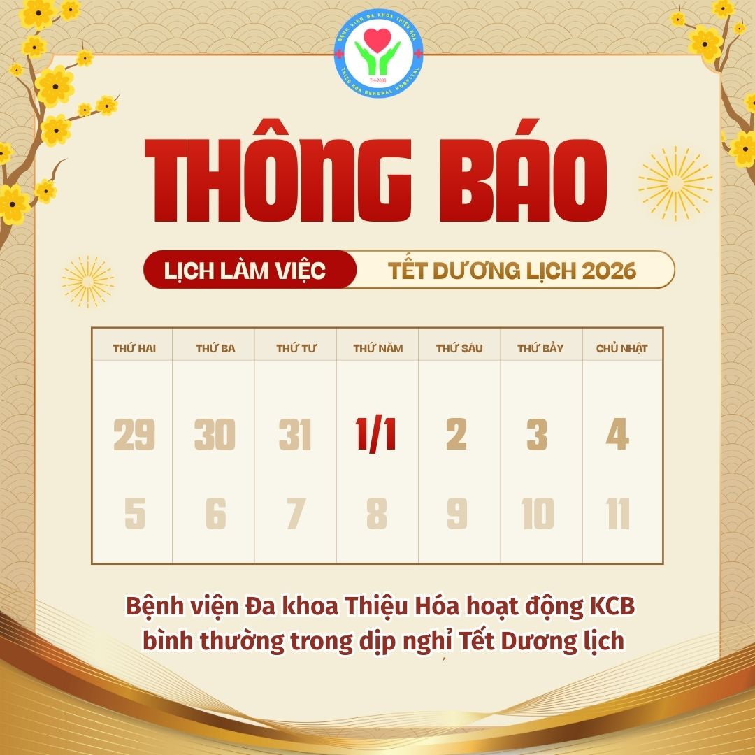 THÔNG BÁO LỊCH LÀM VIỆC TẾT DƯƠNG LỊCH 2026