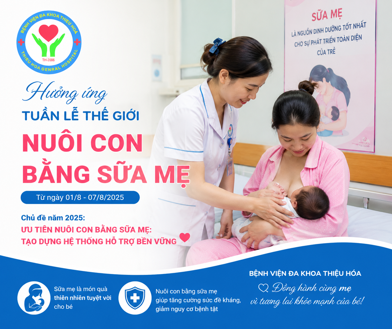 BỆNH VIỆN ĐA KHOA THIỆU HÓA HƯỞNG ỨNG TUẦN LỄ THẾ GIỚI NUÔI CON BẰNG SỮA MẸ