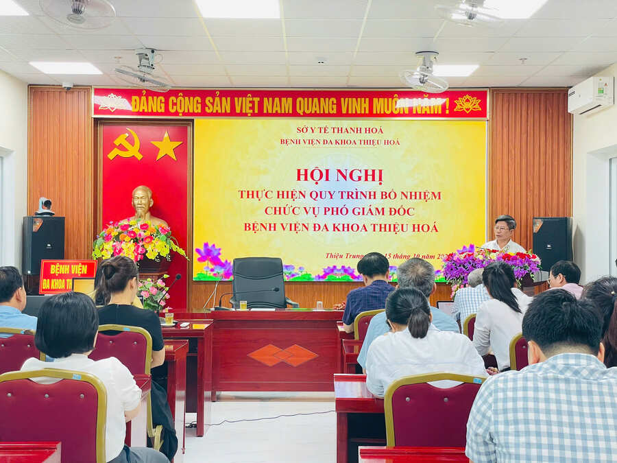 BVĐK THIỆU HÓA TỔ CHỨC HỘI NGHỊ THỰC HIỆN QUY TRÌNH BỔ NHIỆM CHỨC VỤ PHÓ GIÁM ĐỐC