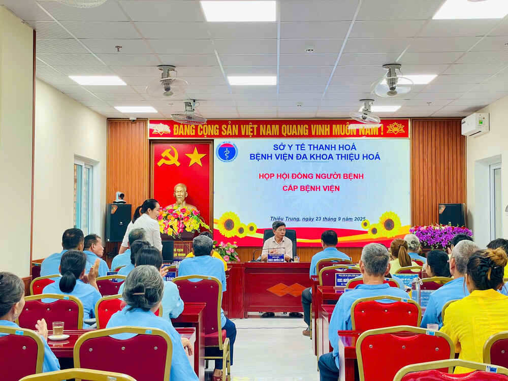 Bệnh viện Đa khoa Thiệu Hóa tổ chức họp Hội đồng người bệnh định kỳ